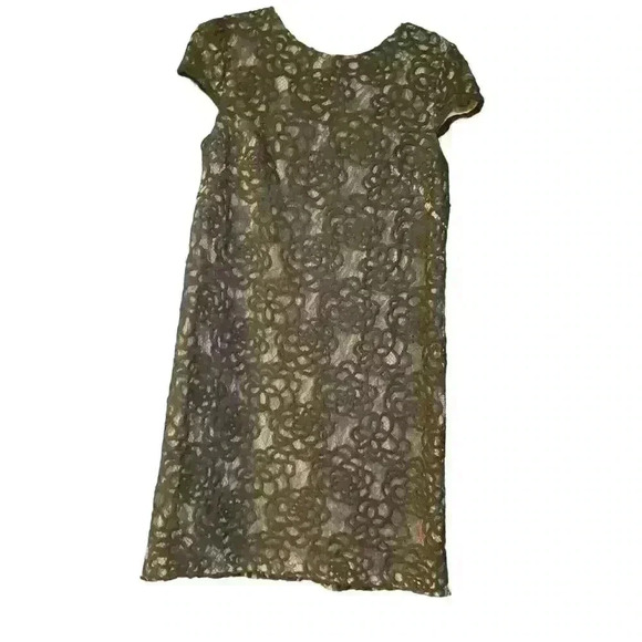 SUZI CHIN for‎ MAGGY BOUTIQUE Black CAP Sleeve LACE Cocktail DRESS LBD Size 12P - Picture 2 of 11